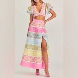 LoveShackFancy Makia wrap skirt + top set. Sold out everywhere.